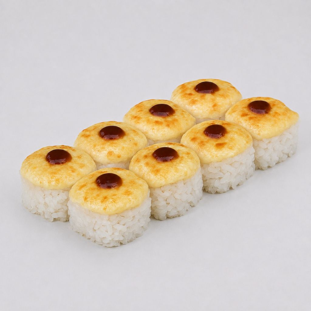 Запеченный ролл с курицей терияки